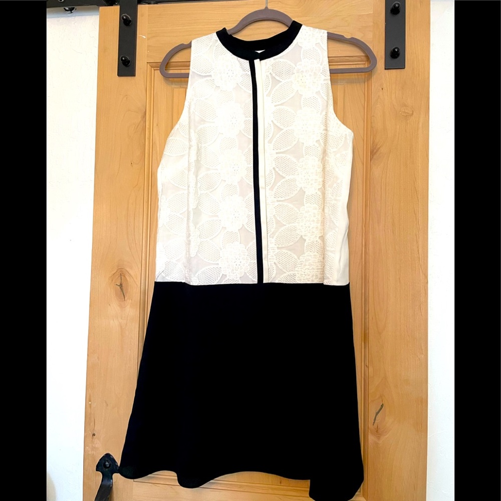 Black & White Knee Length Dress